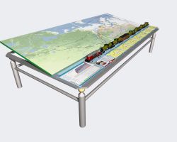 Карта-макет железнодорожных маршрутов (Макетная мастерская Перспектива - изготовление макетов, дома, архитектурные,  создание, макетирование.)
